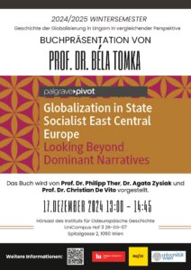 Béla Tomka's presentation at the University of Vienna