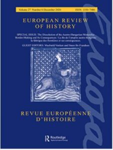 Bencsik Péter tanulmánya a European Review of History hasábjain